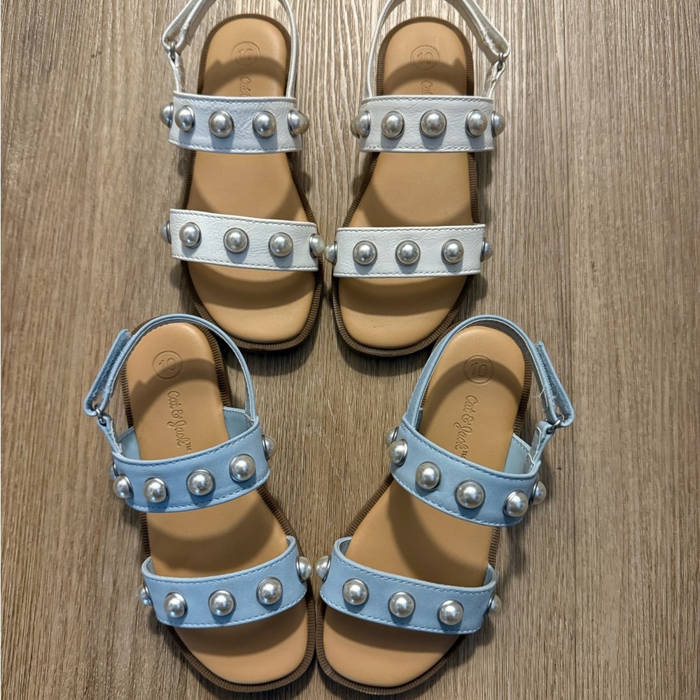 Cat & Jack toddler Girl Sandals - 2 Pairs (Toddler 10)